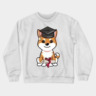 Cute orange dog is a graduate Crewneck Sweatshirt